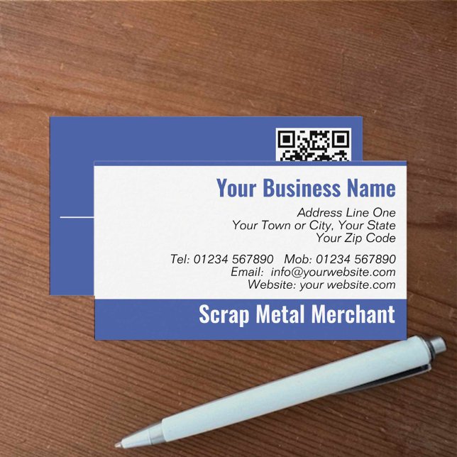 Affärskortet Skrot Metall Merchant QR-kod Visitkort (Skapare uppladdad)