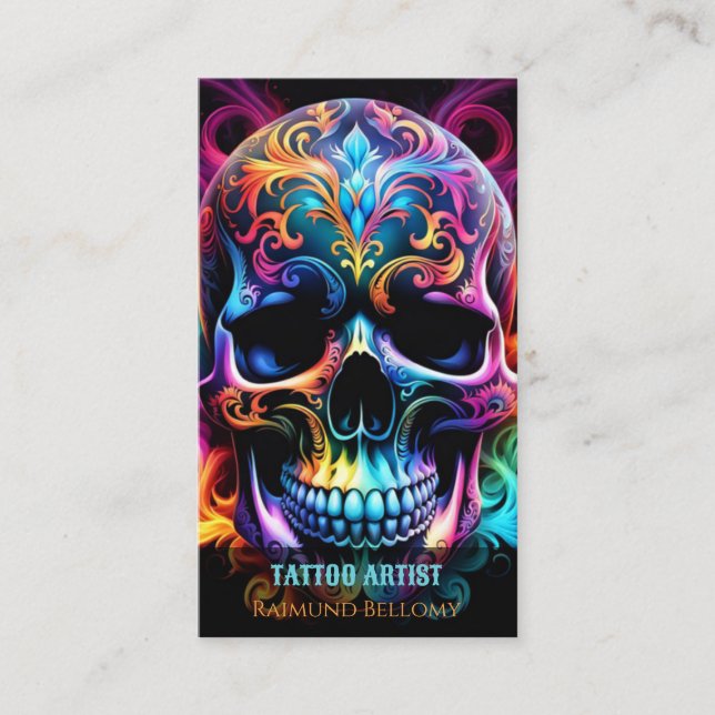 Affärskortet Skull Visitkort (Framsida)