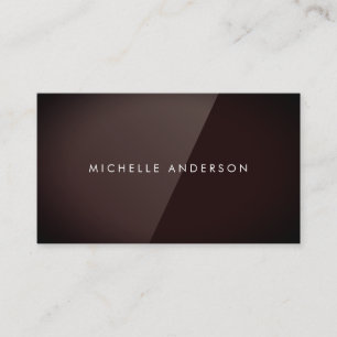 Affärskortet Sleek Brown Red High Gloss Visitkort