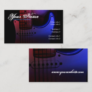 Affärskortet Sleek Electric Guitar Musician Visitkort