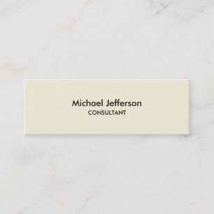 Affärskortet Slim Plain Beige Professionell Mini Visitkort