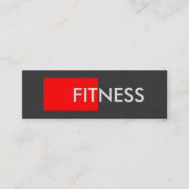 Affärskortet Slim Red Grått Fitness Trainer Mini Visitkort