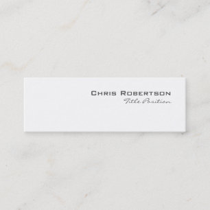 Affärskortet Slim Script Black White Charming Mini Visitkort