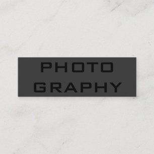 Affärskortet Slim Simple Black Out Photograf Mini Visitkort
