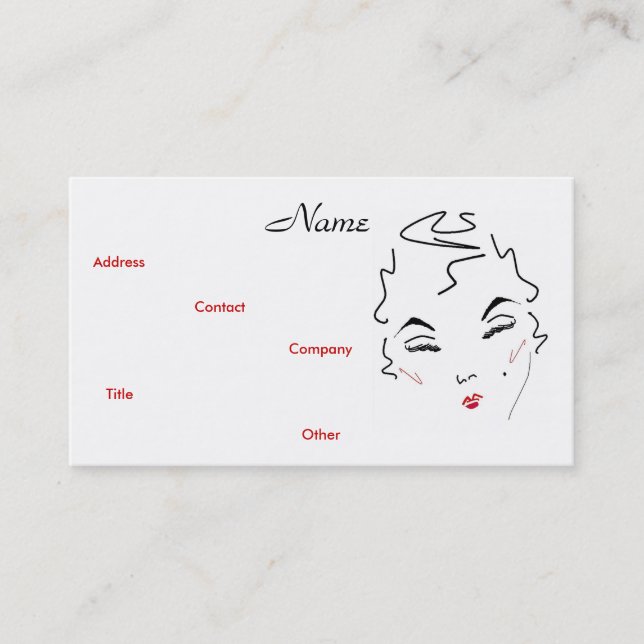 Affärskortet Smakeup Artist Classic Läppar II Visitkort (Framsida)