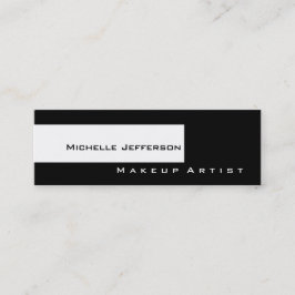 Affärskortet smala Black White Makeup Artist Mini Visitkort