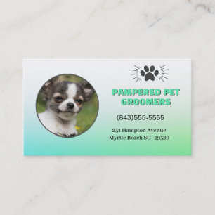 Affärskortet Smiling Chihuahua Pet Groomer Visitkort