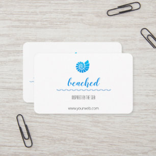 Affärskortet snäcka Logotyp Beach-tema Visitkort