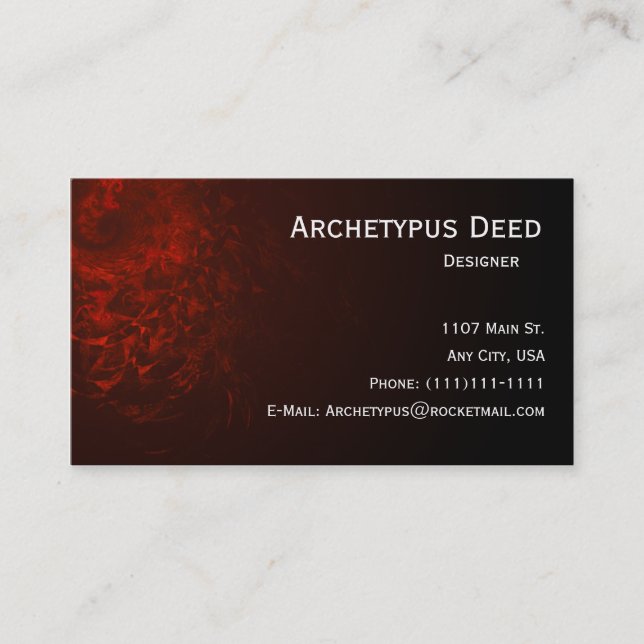 Affärskortet Snake Skin abstrakt Visitkort (Framsida)