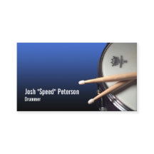 Affärskortet Snare Drum Blue Drummer Musician