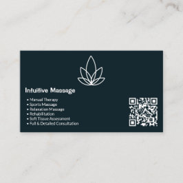 Affärskortet snyggt Black & White Massage Lojalitetskort