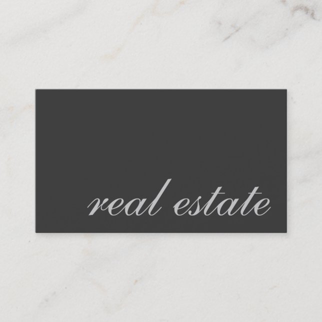 Affärskortet snyggt Grått Manager Agent Visitkort (Framsida)