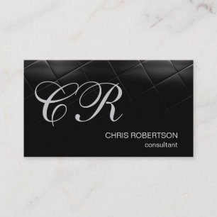 Affärskortet snyggt Monogram Black Consultant Visitkort