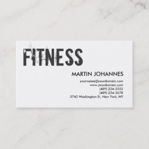 Affärskortet snyggt Personal Trainer Black White Visitkort