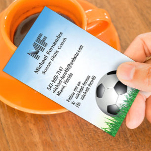 Affärskortet Soccer Futball Coach Visitkort