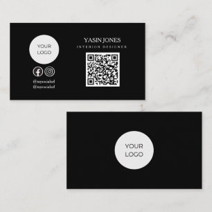Affärskortet Social Logotyp med minimalistisk svar Visitkort