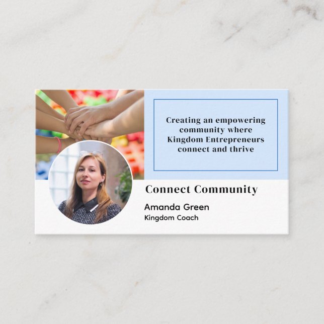 Affärskortet social Media Page Photo QR-kod Visitkort (Framsida)