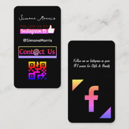 Affärskortet social Media QR-kod Visitkort