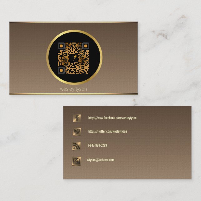 affärskortet social media qr-kod visitkort (Fram/baksida)