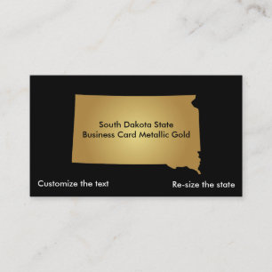 Affärskortet South Dakota State Metallic Guld Visitkort