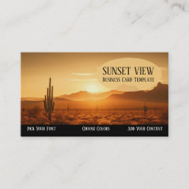 Affärskortet Southwest Sunset Desert Visitkort