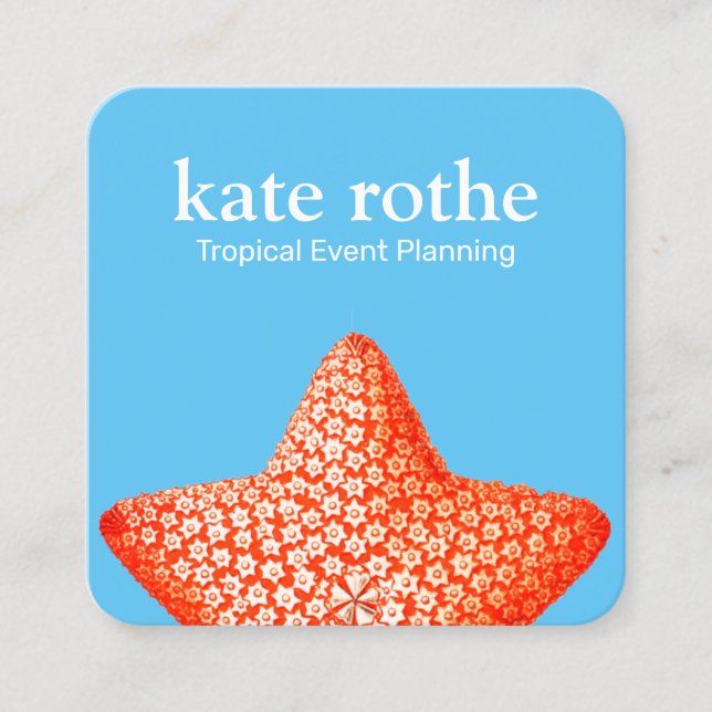 Affärskortet Starfish Fyrkantigt Visitkort (Framsida)