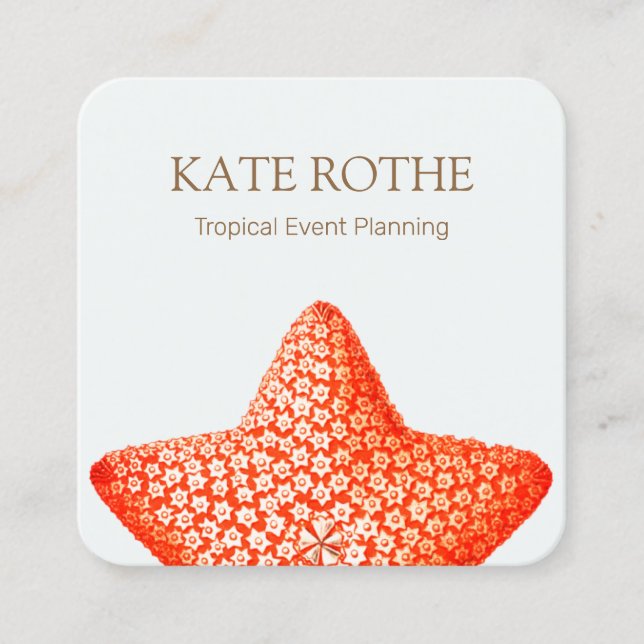 Affärskortet Starfish Fyrkantigt Visitkort (Framsida)