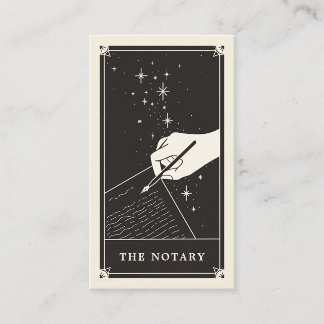 Affärskortet Starry Notary Tarot Writer Visitkort (Framsida)