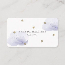 Affärskortet Stars & Clouds Lavender Visitkort
