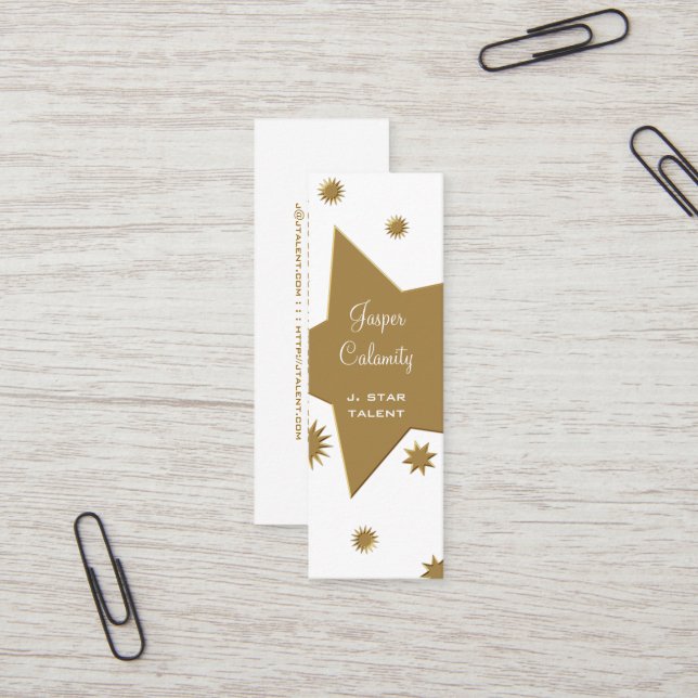 Affärskortet Stars och stjärnor Mini Visitkort (Fram/Back In Situ)