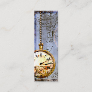 Affärskortet Steampunk Time Maskin Pocket Watch Mini Visitkort