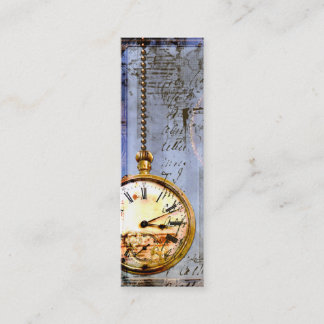 Affärskortet Steampunk Time Maskin Pocket Watch Mini Visitkort