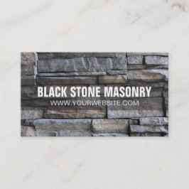 Affärskortet Stone Masonry Construction Visitkort