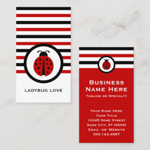 Affärskortet Strimmad Chic Ladybug Visitkort