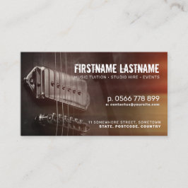 Affärskortet Strings Studio Grunge Guitar Visitkort