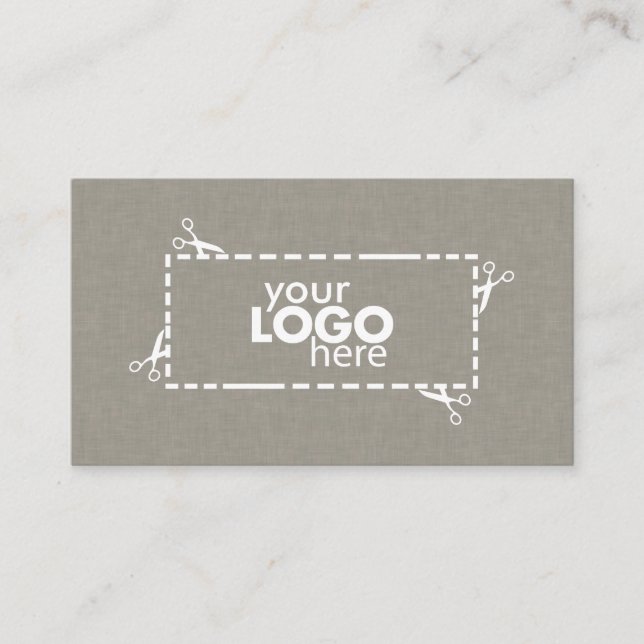 Affärskortet Struktur & Logotyp, subtle Faux Fabri Visitkort (Framsida)