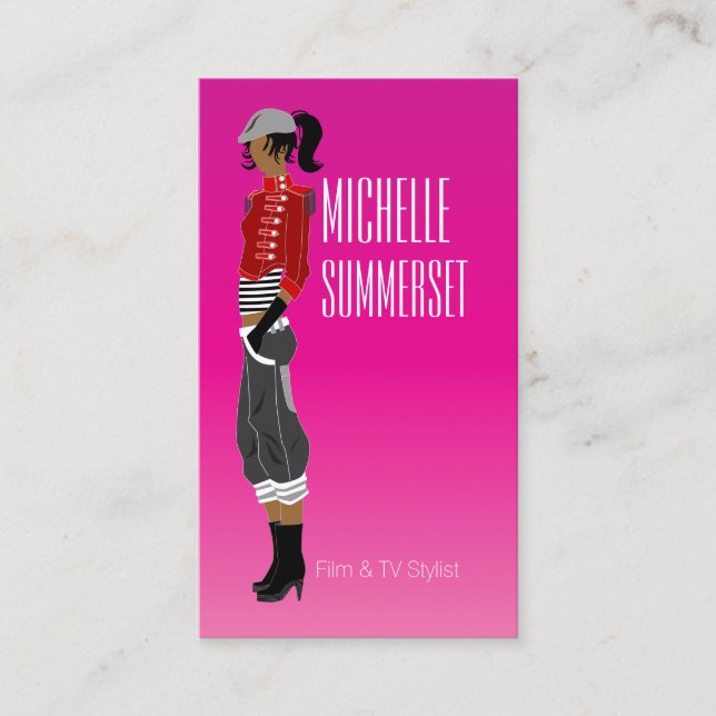 Affärskortet Stylist Mode Designer Visitkort (Framsida)