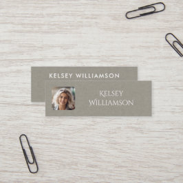 Affärskortet Subtle Fabric Struktur Photo Mini Visitkort