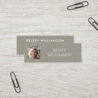 Affärskortet Subtle Fabric Struktur Photo Mini Visitkort