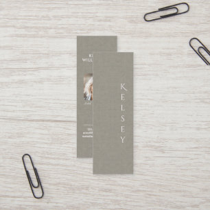 Affärskortet Subtle Fabric Struktur Photo Mini Visitkort