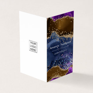 Affärskortet Svart och Neon-penseldrag Visitkort