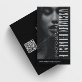 Affärskortet Svart Professionell Fotograf Visitkort