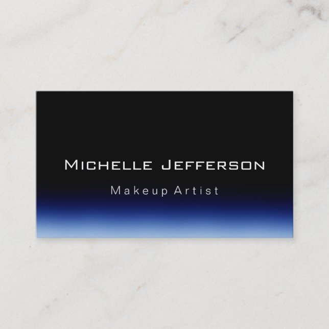 Affärskortet Svart skript i Makeup Artist Script B Visitkort (Framsida)