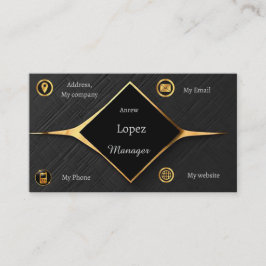 Affärskortet Svarta havet och guld Visitkort