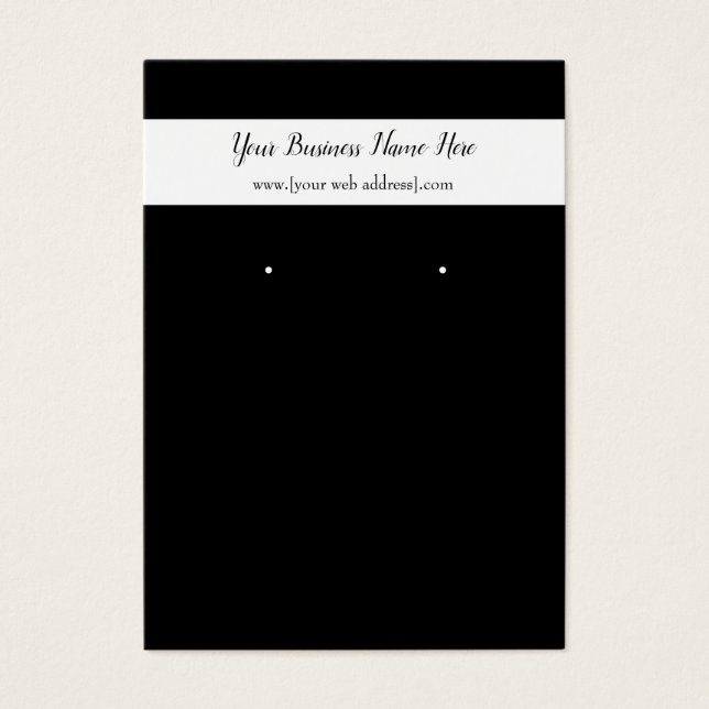 Affärskortet Svartvit Anpassningsbar - avläsning Visitkort (Framsidan)