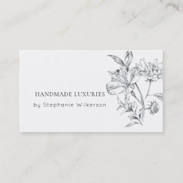 Affärskortet Svartvit Elegant handgjord av chic Visitkort
