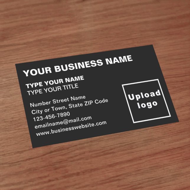 Affärskortet Svartvitt för lämnat justerade texter Visitkort (Front of the business card)