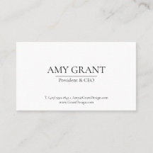 Affärskortet Svartvitt med minimalistisk Elegant