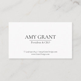 Affärskortet Svartvitt med minimalistisk Elegant Visitkort