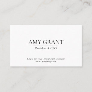 Affärskortet Svartvitt med minimalistisk Elegant Visitkort